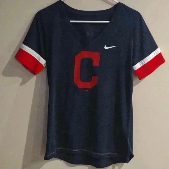 Nike Dri-fit Cleveland‎ Guardians V-neck T-shirt size medium - Picture 1 of 4